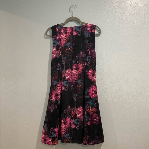 Cynthia Rowley Watercolor Floral Fit Flare Dress Sz 2 - Picture 7 of 9